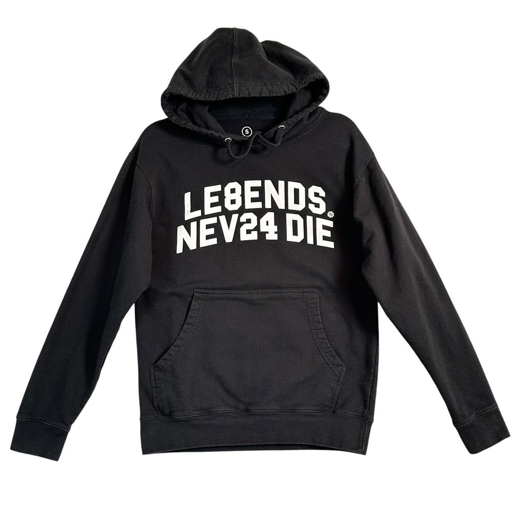 Kobe Bryant Hoodie Pullover S Cotton Black Graphic Legends Never Die 24